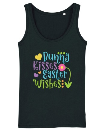 Bunny Kisses Easter Wishes Black