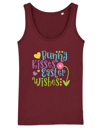 Bunny Kisses Easter Wishes Burgundy