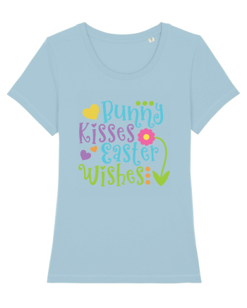 Bunny Kisses Easter Wishes Sky Blue