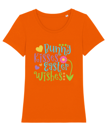 Bunny Kisses Easter Wishes Bright Orange