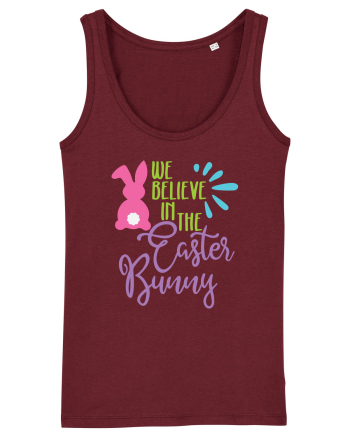 We Believe in the Easter Bunny Burgundy