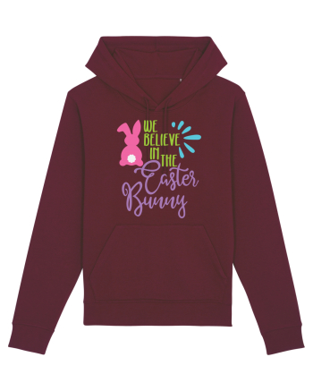 We Believe in the Easter Bunny Burgundy