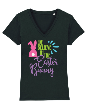 We Believe in the Easter Bunny Black