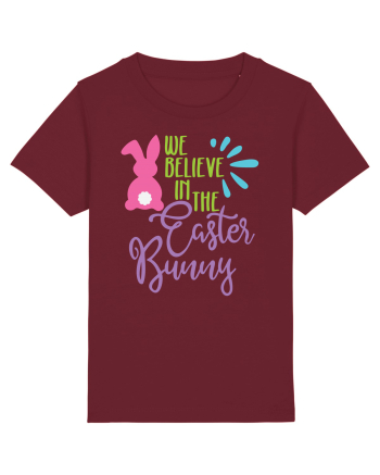 We Believe in the Easter Bunny Burgundy