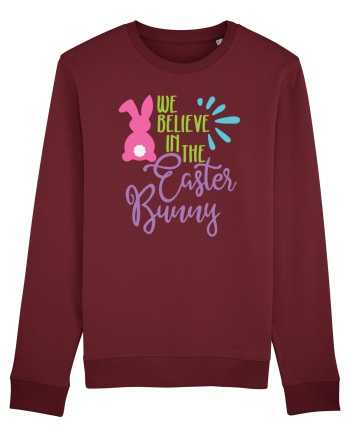We Believe in the Easter Bunny Burgundy