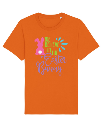 We Believe in the Easter Bunny Bright Orange