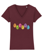 Easter Tricou mânecă scurtă guler V Damă Evoker