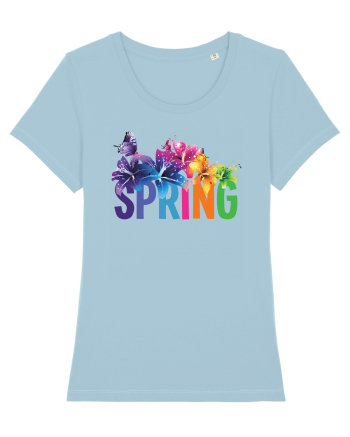 Floral spring Sky Blue