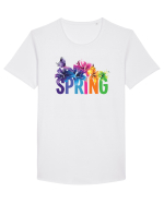 Floral spring Tricou mânecă scurtă guler larg Bărbat Skater