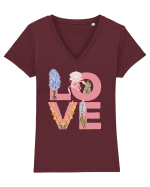 Spring love Tricou mânecă scurtă guler V Damă Evoker