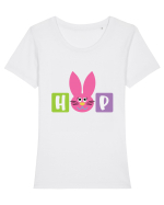 Hop Tricou mânecă scurtă guler larg fitted Damă Expresser