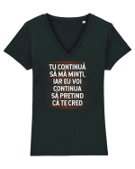 Continuă... Tricou mânecă scurtă guler V Damă Evoker