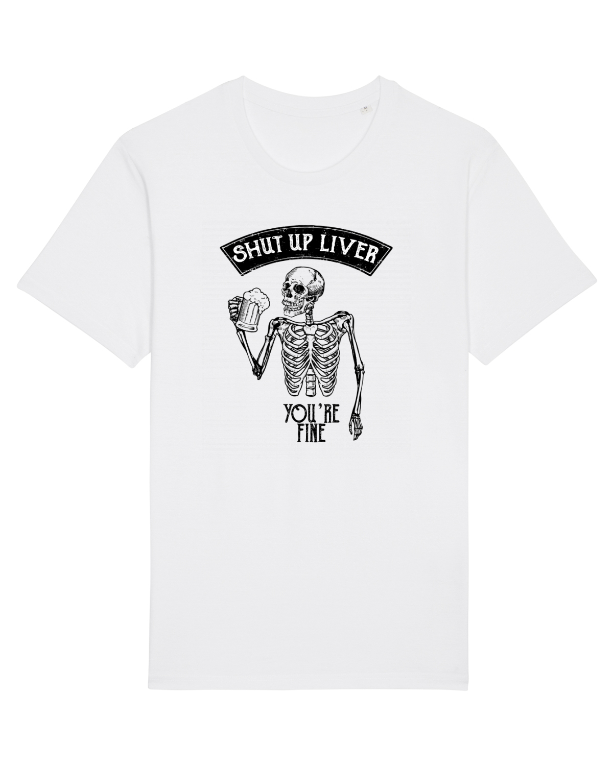 Tricou mânecă scurtă Unisex Rocker White