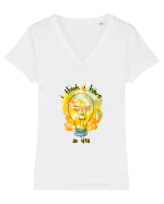 Light Bulb Tricou mânecă scurtă guler V Damă Evoker