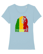 Reggae Music lover Tricou mânecă scurtă guler larg fitted Damă Expresser