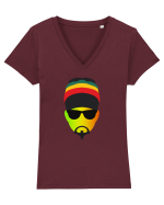 Reggae Music lover Tricou mânecă scurtă guler V Damă Evoker