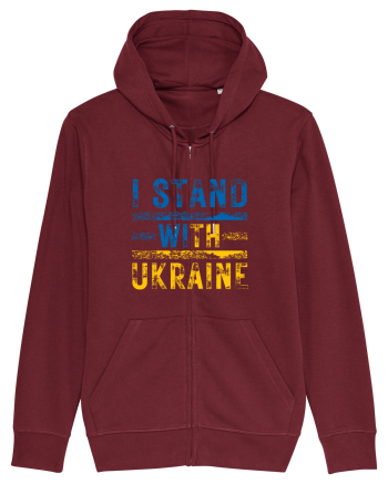 I Stand With Ukraine Burgundy