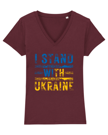 I Stand With Ukraine Burgundy