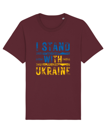 I Stand With Ukraine Burgundy