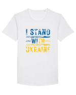 I Stand With Ukraine Tricou mânecă scurtă guler larg Bărbat Skater