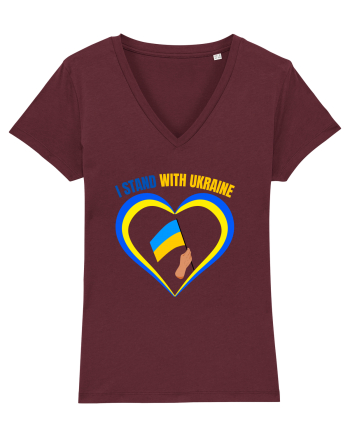 I Stand With Ukraine Burgundy