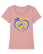 I Stand With Ukraine Tricou mânecă scurtă guler larg fitted Damă Expresser