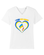 I Stand With Ukraine Tricou mânecă scurtă guler V Bărbat Presenter
