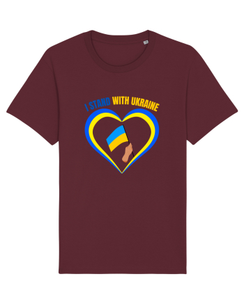 I Stand With Ukraine Burgundy