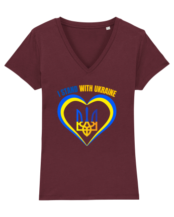 I Stand With Ukraine Burgundy