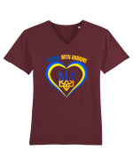 I Stand With Ukraine Tricou mânecă scurtă guler V Bărbat Presenter