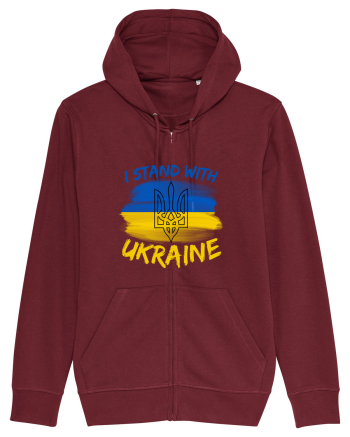 I Stand With Ukraine Burgundy
