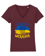 I Stand With Ukraine Tricou mânecă scurtă guler V Damă Evoker