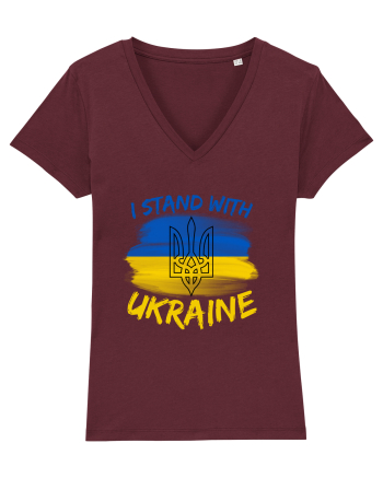I Stand With Ukraine Burgundy