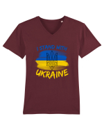 I Stand With Ukraine Tricou mânecă scurtă guler V Bărbat Presenter