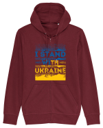 I Stand With Ukraine Hanorac cu fermoar Unisex Connector