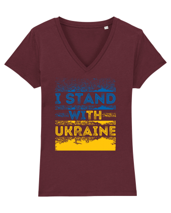 I Stand With Ukraine Burgundy