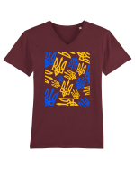 I Stand With Ukraine Tricou mânecă scurtă guler V Bărbat Presenter