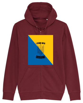 I Stand With Ukraine Burgundy