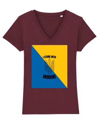 I Stand With Ukraine Burgundy