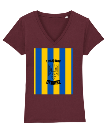 I Stand With Ukraine Burgundy