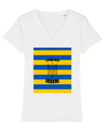 I Stand With Ukraine Tricou mânecă scurtă guler V Damă Evoker