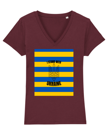 I Stand With Ukraine Burgundy