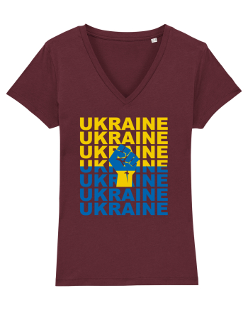 I Stand With Ukraine Burgundy