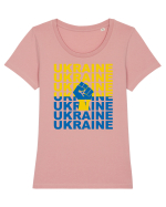 I Stand With Ukraine Tricou mânecă scurtă guler larg fitted Damă Expresser