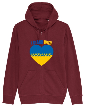 I Stand With Ukraine Burgundy