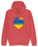 I Stand With Ukraine Hanorac cu fermoar Unisex Connector