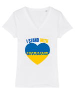 I Stand With Ukraine Tricou mânecă scurtă guler V Damă Evoker