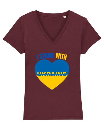 I Stand With Ukraine Burgundy