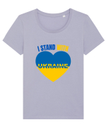 I Stand With Ukraine Tricou mânecă scurtă guler larg fitted Damă Expresser