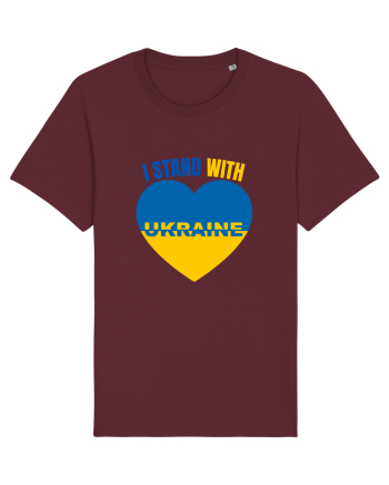 I Stand With Ukraine Burgundy